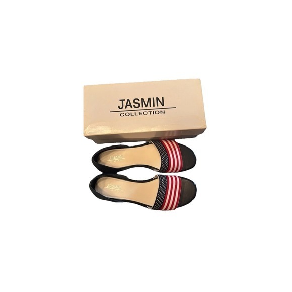 Jasmin collection Shoes - Jasmin American Flag Sandals Womens Slip On‎ Loafer Size 11 NIB VTG Rare